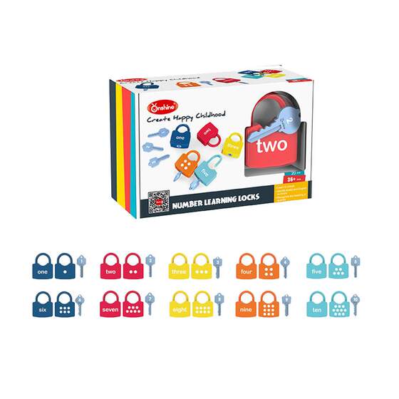
Montessori Children's Lock Opening Toys 2-year-old baby digital letter key pairing kindergarten early education educational teaching aids 3