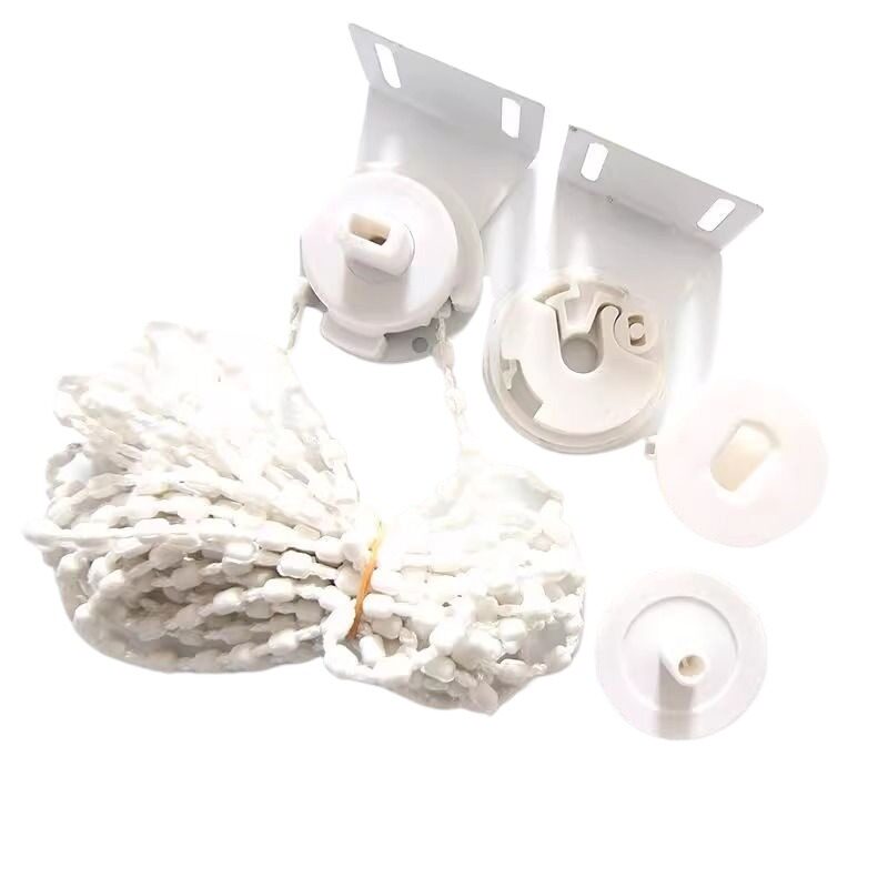 Roller Blind Accessories Set - Iron Head Pull Rope & Fixing Bracket