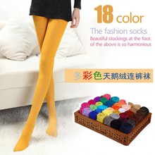 3 free shipping colored jumpsuit socks with high elasticity and added crotch, candy colored socks, thickened silk socks, spring and autumn styles