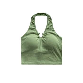 European and American small vests wear short tops inside and outside
