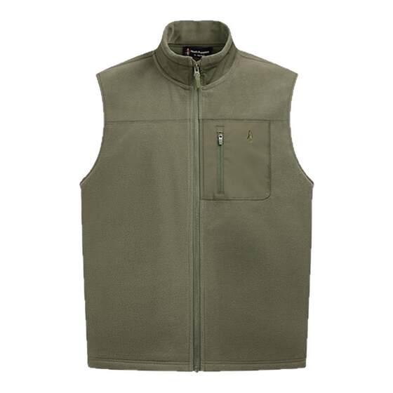 
[Warm Double-sided Fleece] Hush Puppies Men's Spring Basic Stand Collar Versatile Polar Fleece Vest for Men