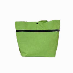 Portable and labor-saving grocery shopping trolley with wheels and foldable hand pull