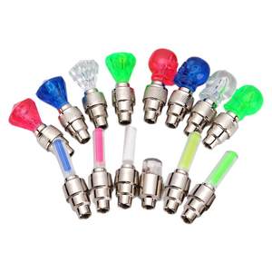 Bicycle motorcycle vibration sensing colorful gas nozzle lamp mountain bike equipment accessories hot wheel tire flash light