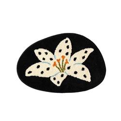 French floral flocked area rug tufted floor mat