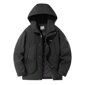 
Guirenniao Workwear Cotton Clothes for Men and Women 2026 Winter Hooded Cotton Clothes Men's Padded Jackets Couples' Coldproof Clothes