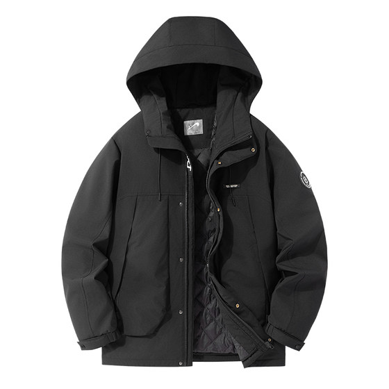 
Guirenniao Workwear Cotton Clothes for Men and Women 2026 Winter Hooded Cotton Clothes Men's Padded Jackets Couples' Coldproof Clothes