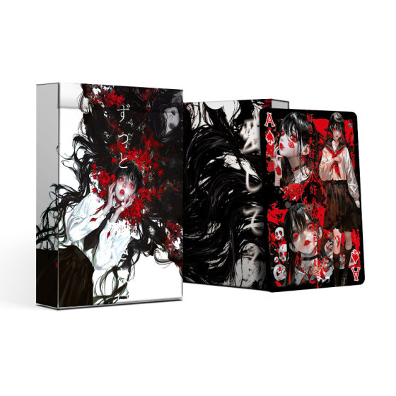 
Huiqi flower cut jointly imported collection creative high-value magic dark plated edge fluorescent playing cards flowers and leaves