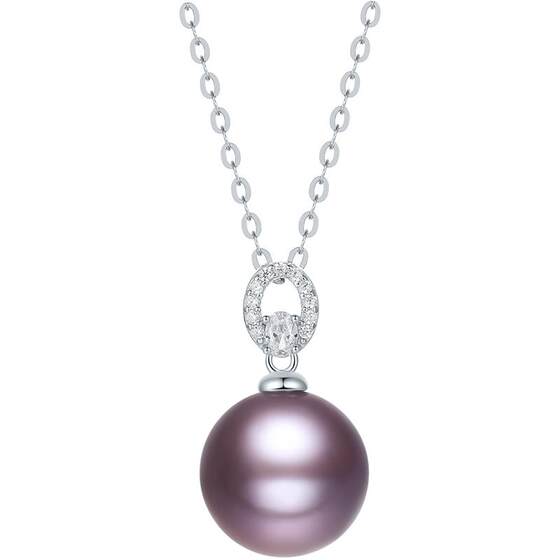 
Chow Sat-Fu S925 silver necklace for women freshwater pearl pendant elegant light luxury holiday gift for girlfriend