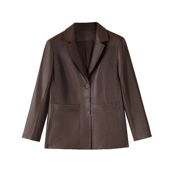 
Middle-aged mother's leather jacket women's fashionable and noble suit