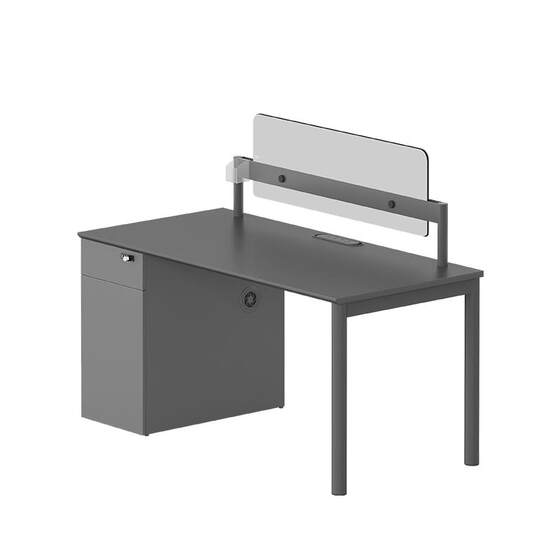 
Jean Q8 office desk company employee desk simple modern single screen station office furniture with side cabinet
