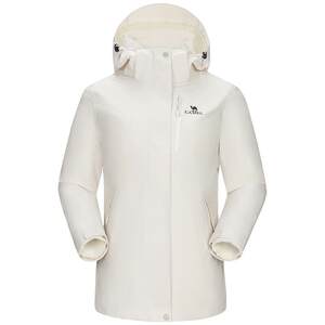 
[Down Version] Camel White Jacket Women's Three-in-One Rib Down Jacket Men's Waterproof Ski Wear Thickened Jacket