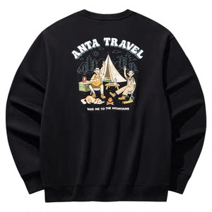 
Super ANTA x ZOLA joint sweatshirt for men and women, autumn printed casual long sleeves 172538707U