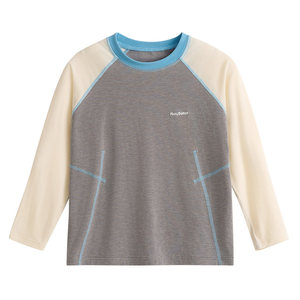 
HeyBetter Children's Merino Wool Long Sleeve T-Shirt Temperature-Regulating Outdoor Round Neck Spring Basement Top for Boys and Girls