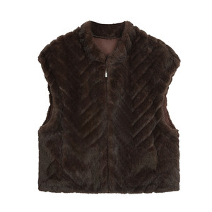 
Maven Lin noble and capable, elegant and eco-friendly fur coat vest for women short imitation mink coat