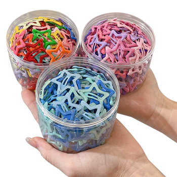 Dopamine Colored Star Hairpin Girls Small Clip