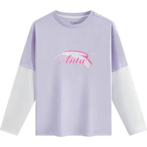 
Anta Children's Fake Two-Piece Long Sleeve T-Shirt丨Pure Cotton 25-year New Style for Men and Girls Long Sleeve School Children's Top