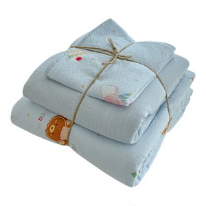 
Class A four-piece set double-layer gauze bedding 2026 new thickened quilt cover sheets dormitory student three-piece set 4