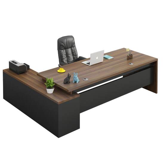 Office desk simple modern office furniture table and chair combination light luxury high-end single table large desk boss table table
