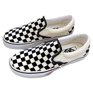 Vans Slip on classic black and white checkerboard low -top men's shoes couple shoes canvas shoes vn000eyebww