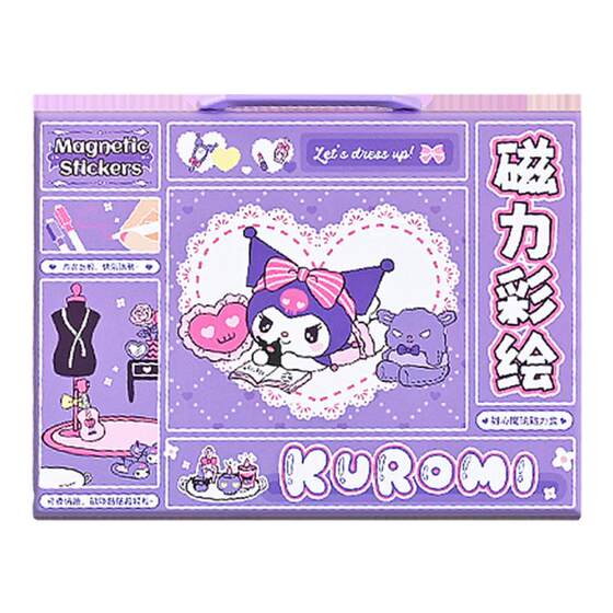 
Sanrio dress-up sticker magnetic quiet book library Lomi Melody children's paste art little girl educational toys