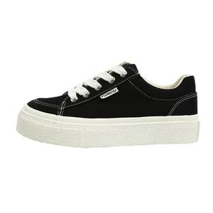 
Universal black canvas shoes for women 2026 spring new versatile casual sports niche increased thick sole sneakers