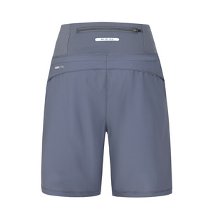 Running short pants women's zipper bag installed mobile phone summer thin ice silk fast -drying five -point sports pants running casual pants
