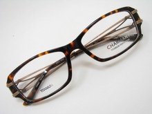 Charmant夏蒙 纯钛 眼镜框 眼镜架CH12065 DB 全框玳瑁色板材框