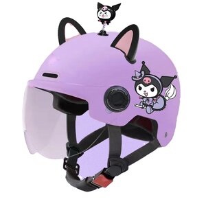 
3C Certified Electric Vehicle Helmet for Boys and Girls Summer Sun Protection Cute A Kurome All-Season Safety Hat for Children