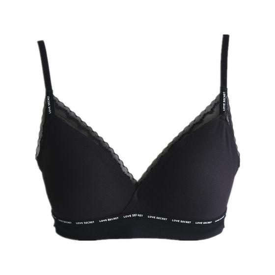 
suregirl thin cotton triangular cup silk lining girly college style no steel ring push-up comfortable bra bra