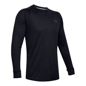 Under Armor official UA men's sports, leisure, fitness and running knitted round neck long-sleeved T-shirt 1302355