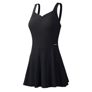 Li Ning Swimsuit Women's 2025 New One-piece Skirt Swimsuit Women's Slightly Fat Belly Covering Girls High-end Hot Spring Swimwear