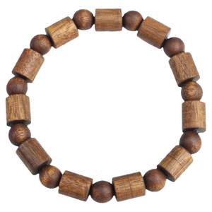 
Manufacturer direct sales of black chinan agarwood bracelets old medicine incense barrel beads double beads bracelets wooden cultural beads men and women