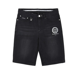 
Reddy Boer Men's Denim Shorts 2025 Summer New Micro-Swaist Mid-Waist Embroidered Slim Cool Shorts Men