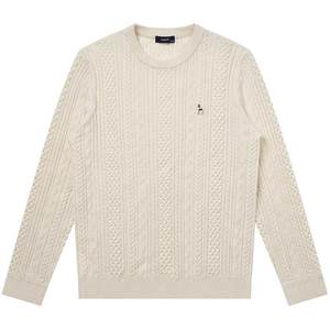 
[Cable Wool Sweater] Hazzys Haggis Men's Knitted Sweater Fall Casual Round Neck Warm Sweater Top