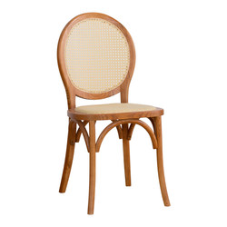 Nordic light luxury solid wood rattan modern simple chair