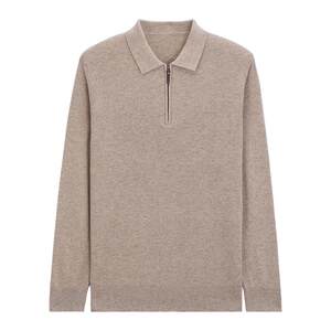
MindBridge [Cashmere] 2026 Spring Half-Zip Polo Sweater Men's Solid Color Casual Sweater