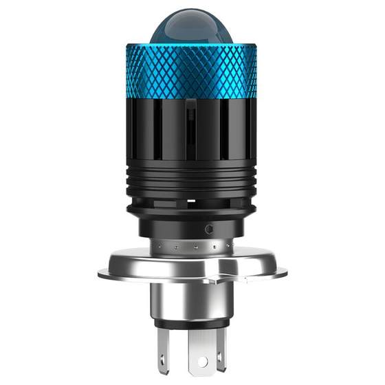 
Motorcycle lights electric car LED big light bulb super bright modification built-in 12V double claws three claws H4 strong light lens spotlight