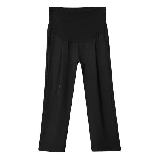 Pregnant women's pants children in summer thin exterior wearing spring and autumn ice, wide -leg pants loose, loud and casual leggings summer dress