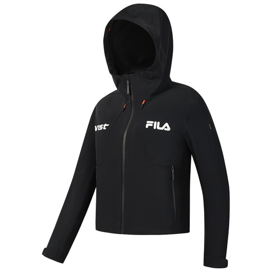 
FILA Official Women's Woven Jacket 2026 Spring New Outdoor Sports Comfortable Velvet Hooded Top