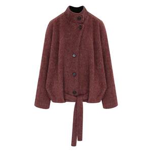 
COCOBELLA design casual woolen woolen coat women's winter stand-up collar short woolen coat WL3233-2