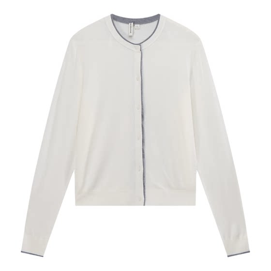 
Metersbonwe Knitted Cardigan Women's 2026 Autumn New Round Neck Slim Short Jacket Contrast Color Wool Top
