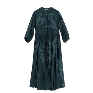 
EXCEPTION Women's new Chinese dress silk screen printing craft pure cotton A-line skirt shirt skirt women