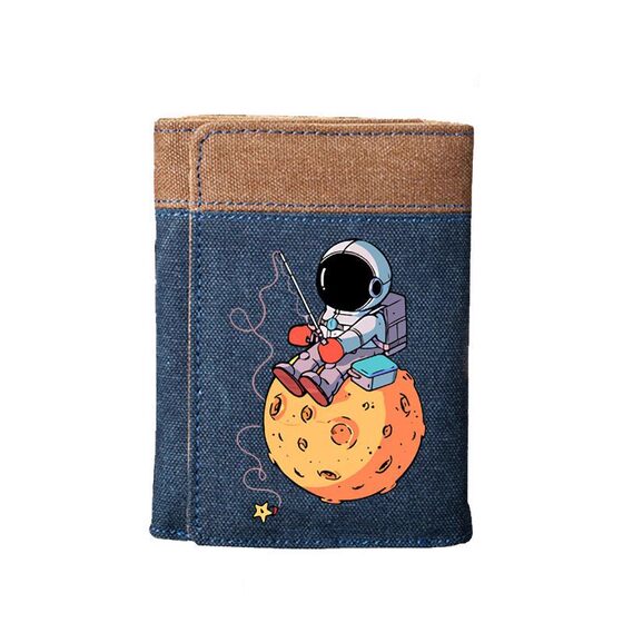 
Creative Astronaut 3% off wallet for students, men and women folding short large capacity multi-card children's portable card bag