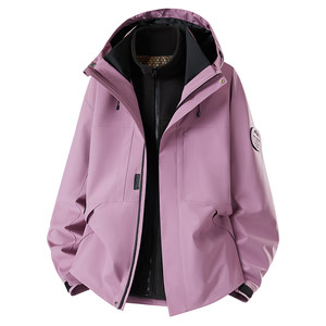 
Scarecrow Purple Jacket Women's 2026 New Autumn and Winter Outdoor Small Windproof Three-in-One Super Good-looking Jacket
