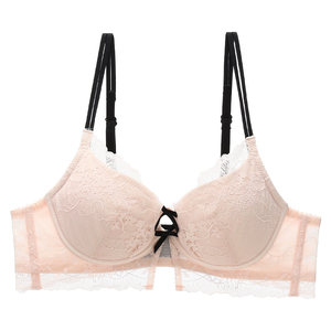 
Six rabbits small egg bra for women with small breasts gathered to show big peach breasts sexy lace pure lust girl bra