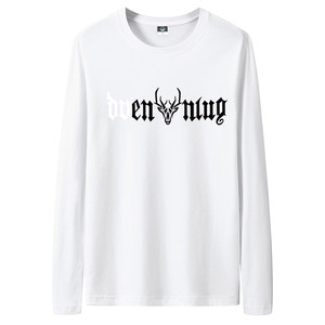 
NASA Xinjiang cotton pure cotton T-shirt men's long-sleeved teenager round neck casual versatile top spring and autumn base shirt trend