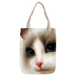 Cute Cat Ragdoll Cat Canvas Shopping Bag