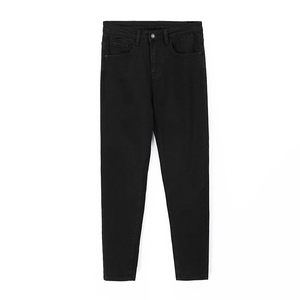 Luud autumn new Korean elastic black trousers men's slim retro jeans young small feet pants