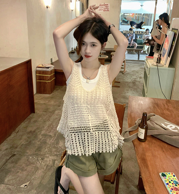 taobao agent Design knitted vest, jacket, plus size, lifting effect, trend of season