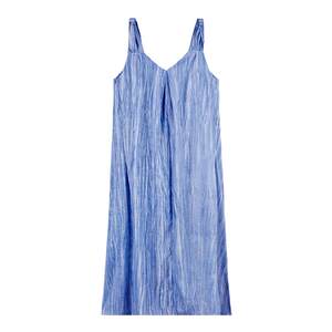 
Migu blue suspender tie-dye dress for women in summer v-neck French holiday style long skirt high-quality loose skirt